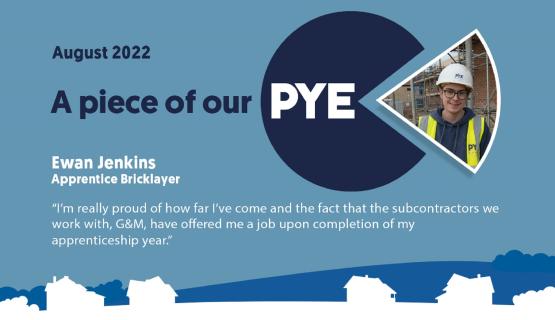Ewan Jenkins, Apprentice Bricklayer at Pye Homes, Shares His Experiences